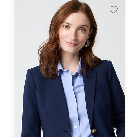 J.CREW Womens Schoolboy Blazer Size 6 Navy Blue Gold Button Old Money Classic - Picture 2 of 10